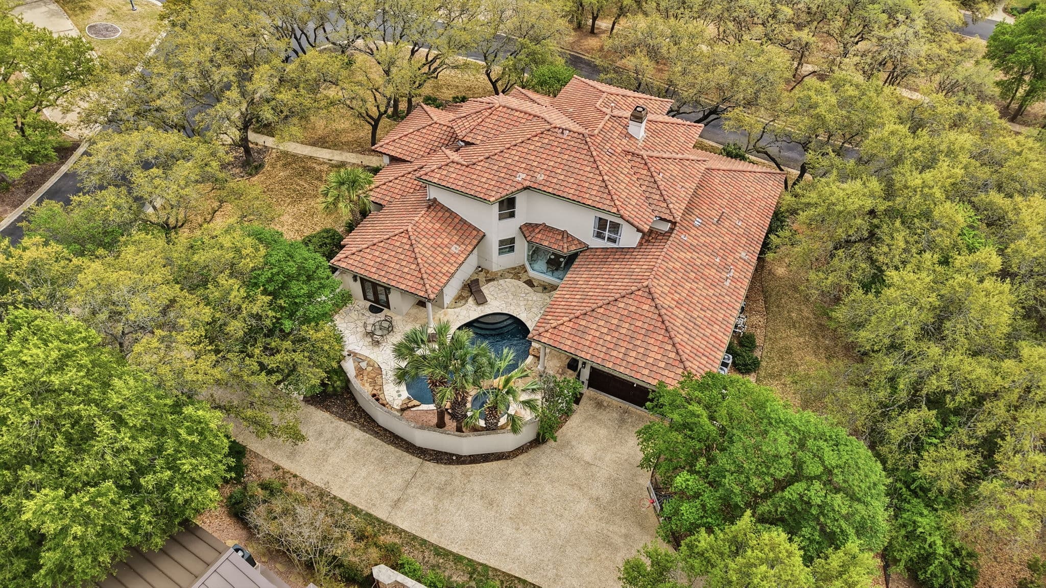 Aerial view of the property